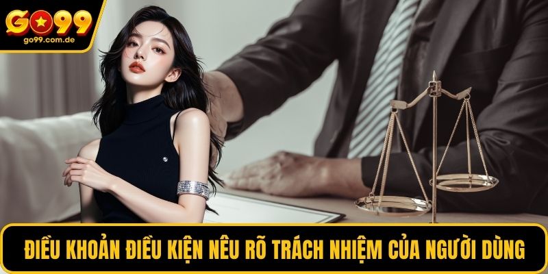 Điều khoản điều kiện nêu rõ trách nhiệm của người dùng