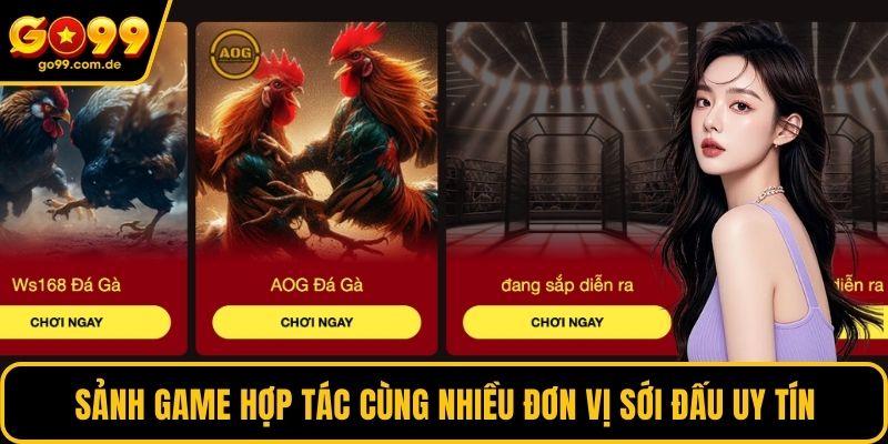 Sảnh game hợp tác cùng nhiều đơn vị sới đấu uy tín